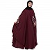 Designer Irani Kaftan with zari embroidery work-Maroon-silver